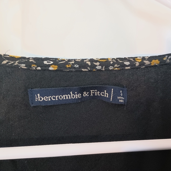 Abercrombie Fitch Ditsy Floral Maxi Dress Small Ruffle Faux Wrap Cottagecore - Picture 9 of 13